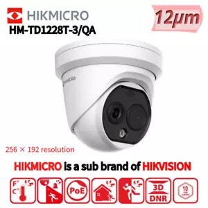 HIKMICRO HM-TD1228T-3/QA Bi-spectrum POE 12μm IP Thermography IP Turret Camera - Picture 1 of 11