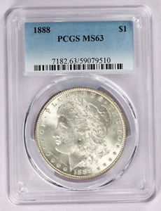 Dólar de plata Morgan MS63 1888 PCGS $1 - Imagen 1 de 3