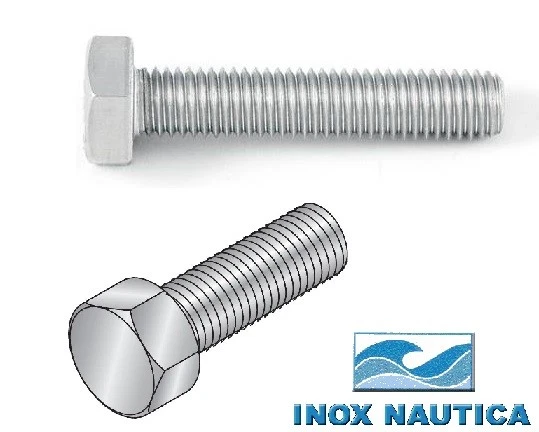 BULLONE TE TESTA ESAGONALE ACCIAIO INOX AISI 304 VARIE MISURE Ø8 VITI - Immagine 1 di 1