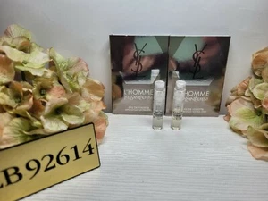 2 x Yves Saint Laurent L'Homme Eau De Toilette Sample Size 0.04 fl oz/1.2ml each - Picture 1 of 7
