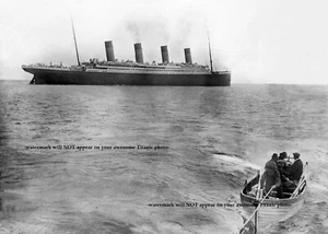 Tolles letztes Titanic Foto über Wasser 11. April 1912 Abfahrt Queenstown Irland - Bild 1 von 2