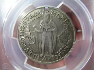 Moneda Thaler 1/4 de plata alemana 1612 RARA, Maximiliano III, PCGS EN MUY BUEN ESTADO - Imagen 1 de 5