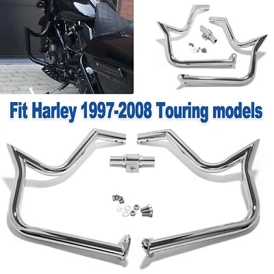 Custom Engine Guard Chrome Highway Crash Bar For Harley Touring Road King 97-08 Foto 1 de 4