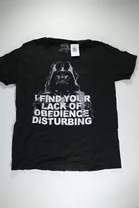 Mens Star Wars Black Short Sleeve Darth Vader Graphic Shirt Large - Picture 1 of 4
