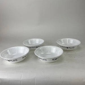 4er SET - CORELLE - SCHWARZE WICKELTORROLLEN - 6 1/4" SUPPE MÜSLI SALATSCHÜSSELN - Bild 1 von 3