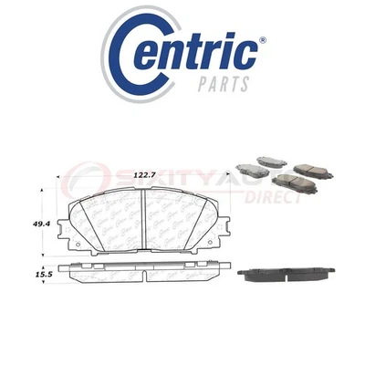 Centric Ceramic Disc Brake Pads w Shims for 2012-2015 Toyota Prius Plug-In pr - Imagem 1 de 4