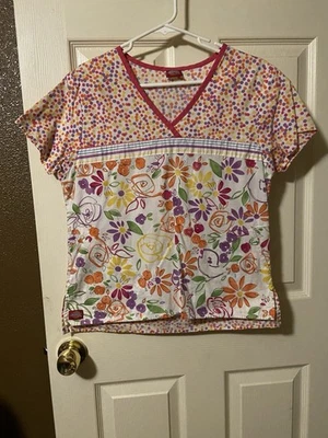 Blusa Médica Floral Dickies para Mujer Talla S/M Foto 1 de 2