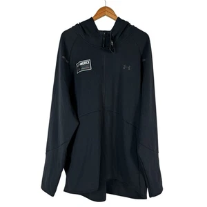 Neu mit Etikett Under Armour lockere Cold Gear schwarze Jacke mit durchgehendem Reißverschluss und Kapuze Größe 3XL - Bild 1 von 10