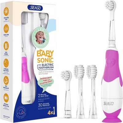 Seago Baby Electric Toothbrush, Children's Power Toothbrushes with 4 Brush Head - Image 1 of 4