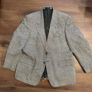 Bert Pulitzer Mens 44S Gray Pure Silk Blazer Jacket Sport Coat Two Button - Picture 1 of 9