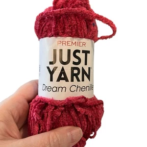 Premier Just Yarn Dream Chenille "Cupid" 1 Skein #2809-05 Lot 9682 Red Soft NEW - Picture 1 of 11