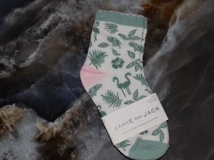 Janie and Jack Tropical Print Scalloped Top Socks Size 4 to 5 Girl's NEW - Picture 1 of 3
