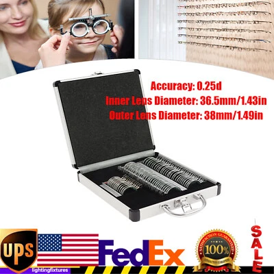 Kit de 68 piezas de lentes de prueba herramienta óptica lente progresiva optometría con estuche NUEVO Foto 1 de 4