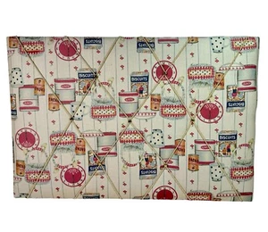 Vintage Hand Made Fabric Notice Board In Vintage Fabric Cottagecore - Picture 1 of 14