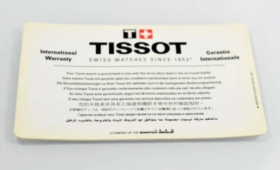 Tarjeta de garantía internacional de reloj Tissot para coleccionistas (sin rellenar, sin folleto) Foto 1 de 2