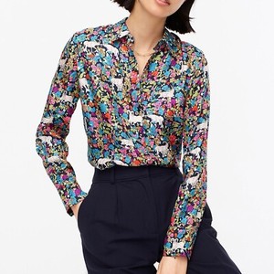 J.CREW Silk Animal Print Tops for Women 