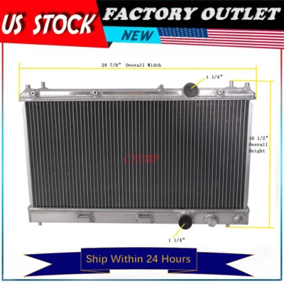 Radiador todo aluminio para Dodge Neon 1995-1999 2,0 L l4 MT solo 2 filas Foto 1 de 4