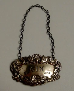 Gorham Sterling GIN Liquor Bottle Chain - Picture 1 of 1
