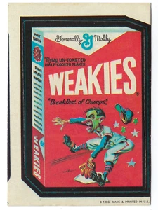 1973 Topps Wacky Packages 1st Series 1 WEAKIES tan back ex- o/c - Picture 1 of 2