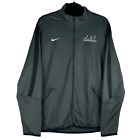 Nike Dark Grey Basketball Polyester Track Top Zip Jacket Size L