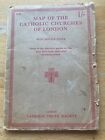 Catholic Churches Of London World War 2 Map Rare Edition