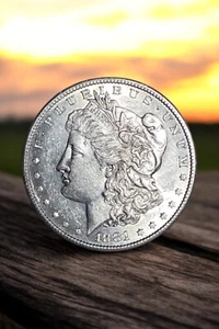 1881-S Morgan Silver Dollar About Uncirculated Proof-Like Cartwheel Luster - Picture 1 of 2