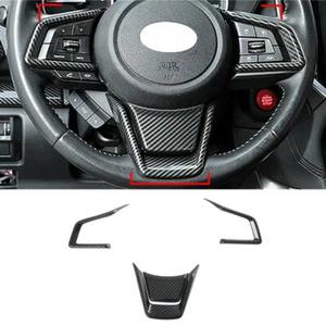 For Subaru Outback 2021 2022 Carbon Fiber 4PCS Steering Wheel Decor Cover Trim - Picture 1 of 6