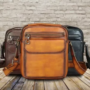 Genuine Leather Purse and Shoulder Bag for Men Fashion Leather Messenger Bag - Picture 1 of 16