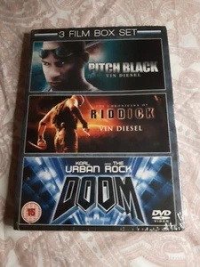 PITCH BLACK./ CHRONICLES OF RIDDICK./DOOM.3Dvd.Brand New,Sealed.Reg 2 UK - Picture 1 of 6