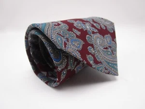 Surrey Tie Maroon Multi Color Geometric Necktie 56 x 3.75 New - Picture 1 of 3