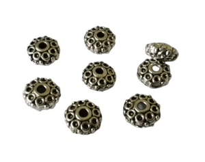 Whole Sale Antiqued Silver Metal Tiny Barrel Star Spacer Bead for Jewelry Making - Picture 1 of 37