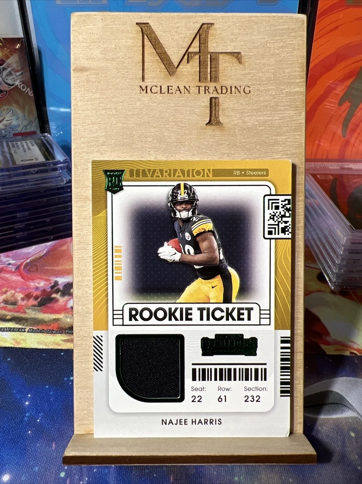 2021 Panini Contenders Najee Harris Rookie Ticket Variation Green Patch #RSV-NHA - Image 1 of 2
