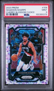 Shaedon Sharpe 2023 Panini Prizm Cherry Blossom Choice 03/20 PSA 9 Blazers #104 - Bild 1 von 2