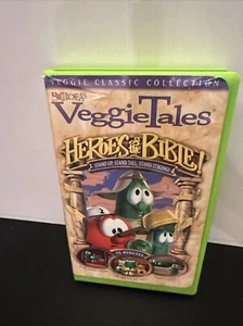 VeggieTales ‘Heroes of the Bible’ (VHS, 2002) Lime Green Clamshell • Sealed NEW - Picture 1 of 2