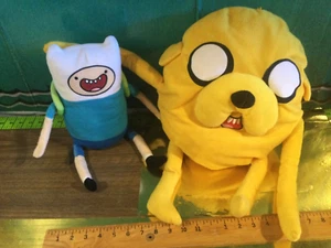 LARGE 21” CARTOON NETWORK JAKE THE DOG & FINN THE HUMAN ADVENTURE TIME PLUSH - Picture 1 of 14