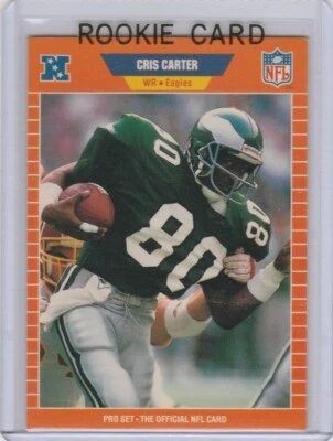 CRIS CARTER ROOKIE CARD 1989 Pro Set RC Philadelphia Eagles Minnesota Vikings Foto 1 de 2