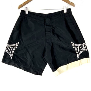 Vintage Y2K Tapout Nylon Boxing Shorts 32x10.5 Black - Picture 1 of 7