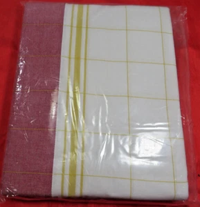 NWT Williams Sonoma Pantry Red Yellow White Plaid Tablecloth 70 x 126 - Picture 1 of 3