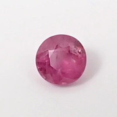 0.31 carat 4.0 mm Round Red Pinkish Color Natural Ruby Precious Gemstone, L17 - Image 1 of 4