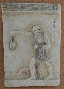Diógenes el Cínico escultura filósofo griego antiguo escultura en relieve - Imagen 1 de 4