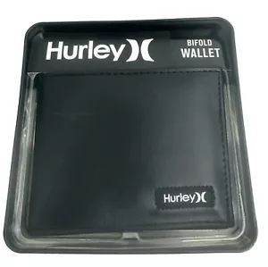 Cartera Hurley para hombre plegable, talla única negra nueva - Imagen 1 de 8