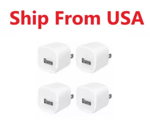 4x White 1A USB Power Adapter Home Wall Charger US Plug FOR apple watch iwatch - Picture 1 of 2