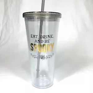 Eat Drink and Be Spooky Taza de Viaje Halloween Bebida Vaso Regalo Bruja Gótica - Imagen 1 de 3
