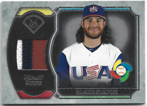 2017 Topps Museum Primary Pieces WBC Patches Brandon Crawford #41/75