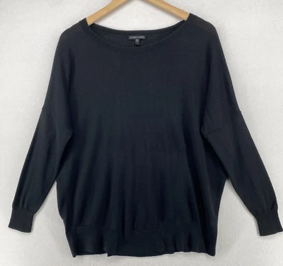 Suéter EILEEN FISHER S Lana Merino Grande Jersey Manga Larga Pullover Negro Foto 1 de 4