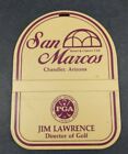 Sac de golf San Marcos Resort & Country Club étiquette Chandler Arizona