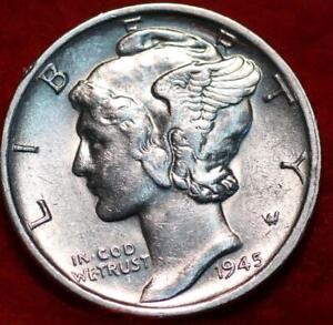 Uncirculated 1945-S San Francisco Mint Silver Mercury Dime