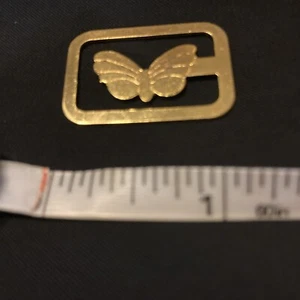 Vintage Neiman Marcus Goldtone Butterfly Bookmark Money Paper Clip Made In Italy - Picture 1 of 2