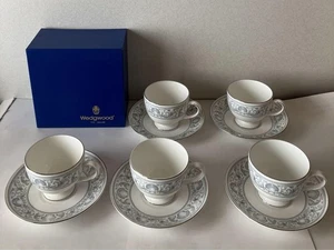 Wedgwood Dolphin White Cup Saucer Lee 5 Customers From Japan - Picture 1 of 16