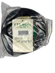 CC Filson 1-1/4" Bridle Leather Belt • Size 34 Brown Leather • NOS - Picture 1 of 4